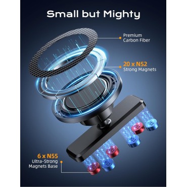 Dawinga Magnetic Golf Cart Phone Holder, Strong Magnet Phone Mount Compatible with MagSafe iPhone 12-17 and Android, Fits EZGO, Club Car, Yamaha, Golf Cart Accessories Gift for Golfers Men Women