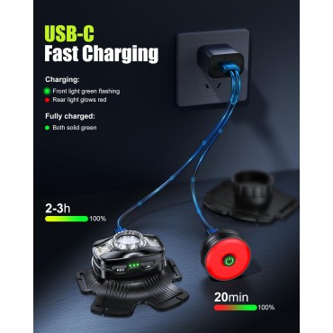 Dawinga Running Lights for Runners, 500 Lumens Running Light with Rear Red Alert Light, 45° Adjustable Beam & IPX4 Waterproof, Rechargeable Reflective Vest for Night Walking/Cycling, 4-20Hrs Runtime